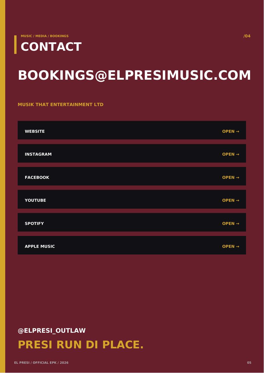 El Presi official EPK page 5 of 5